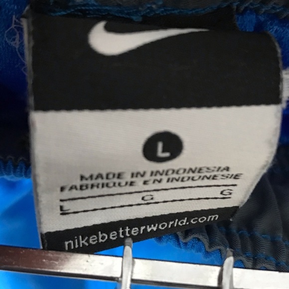 Nike Men's Blue and Orange Athletic Swim Trunks Board Shorts Beach Vacation Lg - Picture 9 of 11